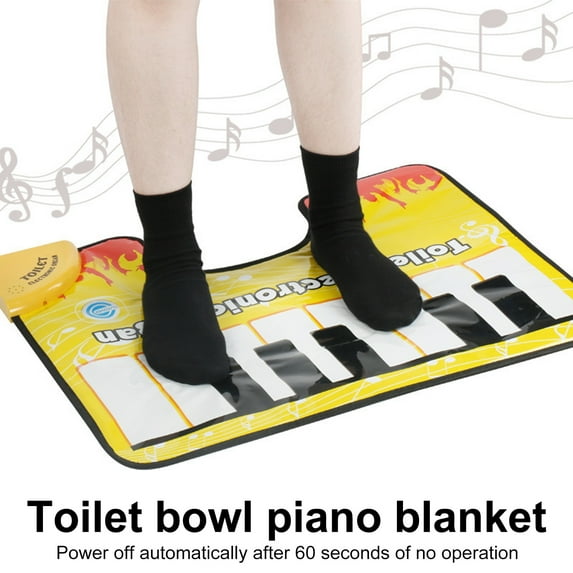 ievspot Potty Piano Toilet Electronic Keyboard Artistic Piano ,Sounding Carpet Floor Mat Keyboard Toe Tapping Sounding Rug