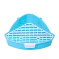 thumbnail image 1 of ievspot Small Pet Toilet High Fence, Hollow Platform,Rabbit Litter Pan Animal Potty Trainer Bunnies Corner Toilet Box,Ferret Hamster Dragon Cat Guinea, 1 of 8