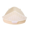 thumbnail image 1 of ievspot Small Pet Toilet High Fence, Hollow Platform,Rabbit Litter Pan Animal Potty Trainer Bunnies Corner Toilet Box,Ferret Hamster Dragon Cat Guinea, 1 of 8