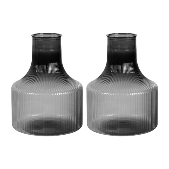 ievspot Smooth Bottle Body Vase Exquisite Craftsmanship Vase Ribbed Bud Vases Modern Plastic Decorative Table Centerpiece for Home Wedding Baby Shower Decor