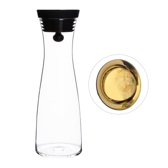 ievspot Temperature Resistant Glass Bottle Glass Kettle Glass Water Pitcher Heat Resistant Brew Jug with Lid 800ml/1200ml/1500ml Iced Tea Carafe for Fridge
