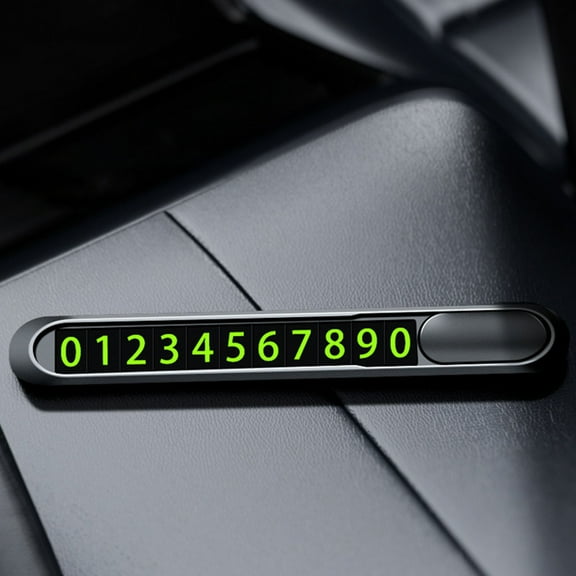ievspot Temporary Parking Card Phone Number Card,Alloy Plate Telephone Number Car Park Stop Sticker Display Automobile Parking Gadgets Accessories