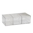 thumbnail image 1 of ievspot Transparent Vanity Drawer Dividers Plastic Organizer Bins Plastic Organizer Storage Box Stackable Waterproof Pet Container for Makeup Stationery Small, 1 of 8