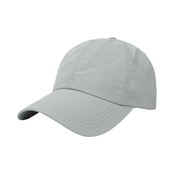 ievspot Unisex Baseball Cap Sun Hollow Out Adjustable Cross Ponytail Hole Dome Hiking Traveling Shopping Cap