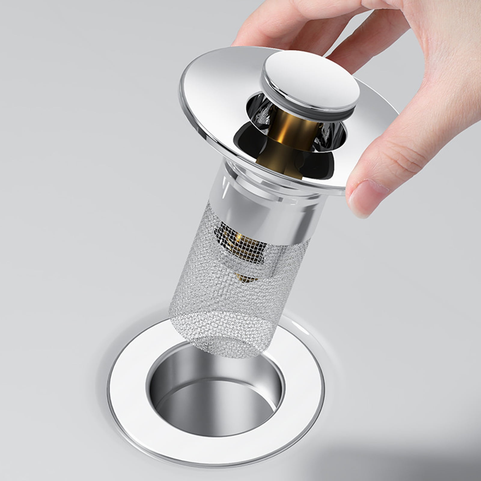 ievspot Universal 2 in 1 Bathroom Sink Stopper,Pop Up Bathroom Sink ...