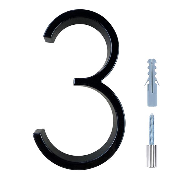 ievspot Weather-resistant House Numbers 5-inch Outdoor House Numbers Zinc Alloy Floating Address Numbers with Mounting Screws Weather-resistant Metal for Door