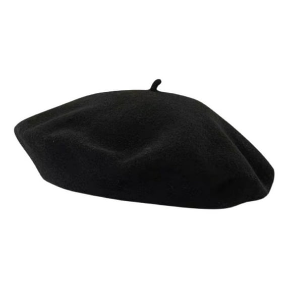 ievspot  Women Beret Hat Solid Color Elastic Warm Soft Painter Hat Autumn Winter Travel Daily Wear Fashion Accessory