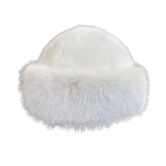 ievspot Women Winter Hat Thick Plush Faux Fur Heat Retention Windproof Mongolia Style Bucket Hat Outdoor Cycling Skiing Panama Cap