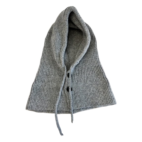 ievspot Women Winter Hat Thick Warm Knitted Button Closure Cycling Headwear Adjustable Full Protection Outdoor Travel Skiing Cap