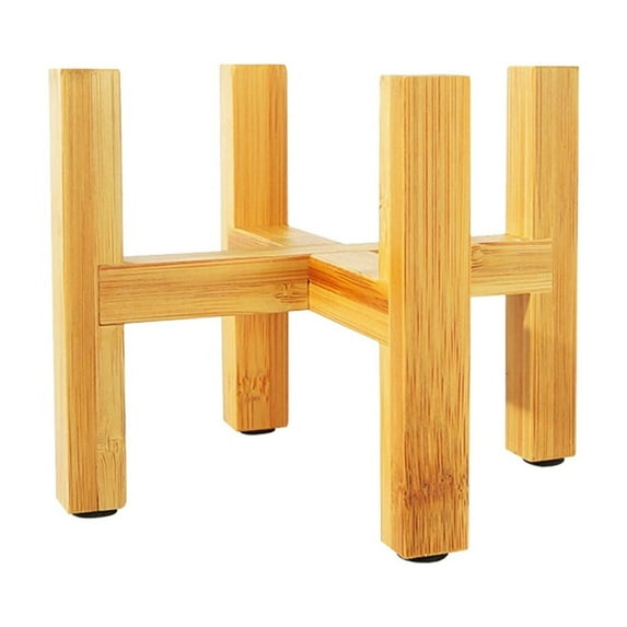ievspot Wood Flower Stand with 4 Anti-slip Pad,Adjustable Balcony Potted Plant Frame, for Home,Garden,Indoor,Display Plant Stand