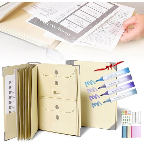 if I Die Binder - Document Organizer Binder with Pockets – Important Papers Storage Folder for Home, Office & Travel, Portable Plastic File Holder