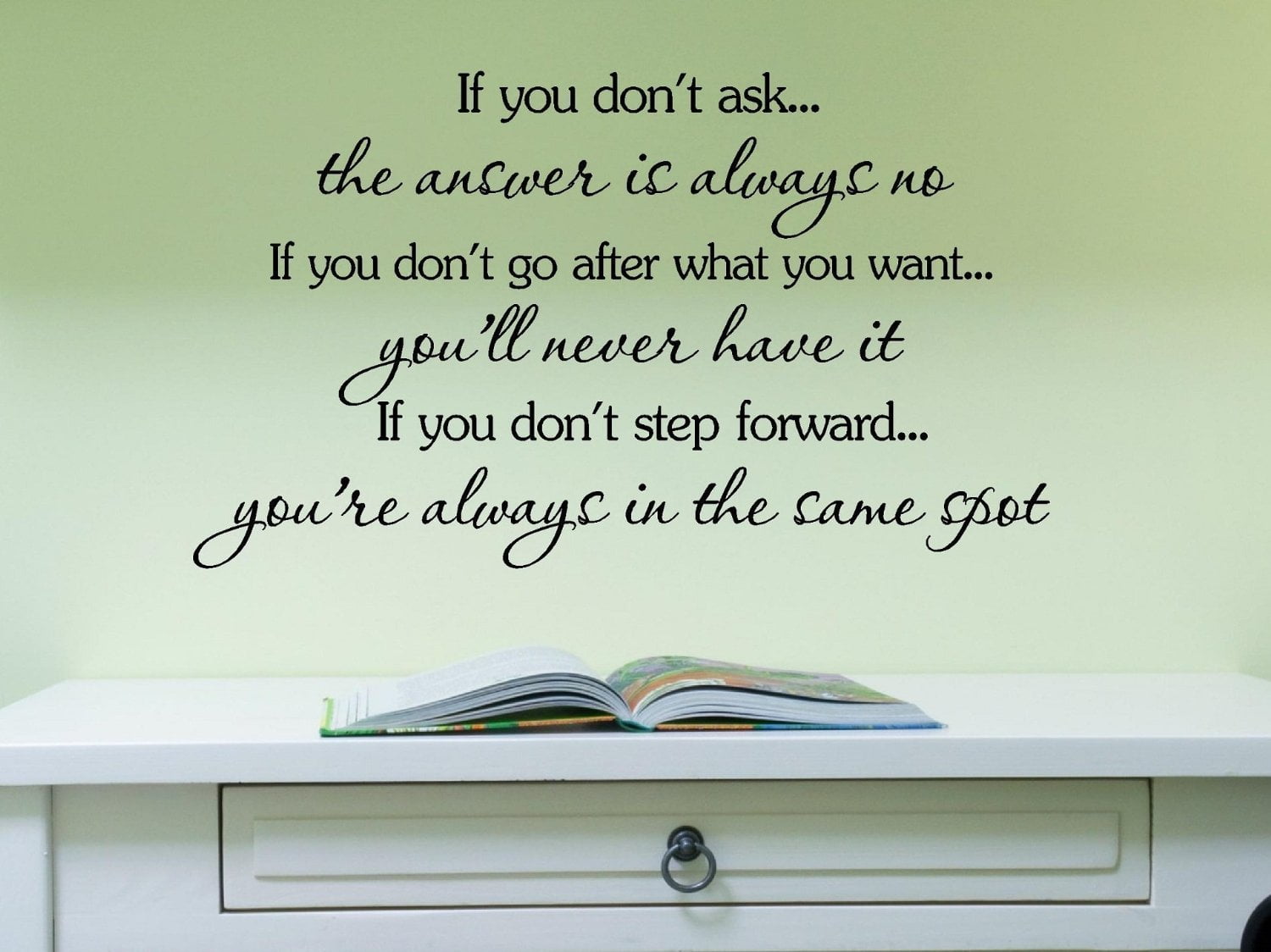 if you don't ask, Vinyl Wall Art Vinyl wall art Inspirational quotes and saying home decor decal sticker