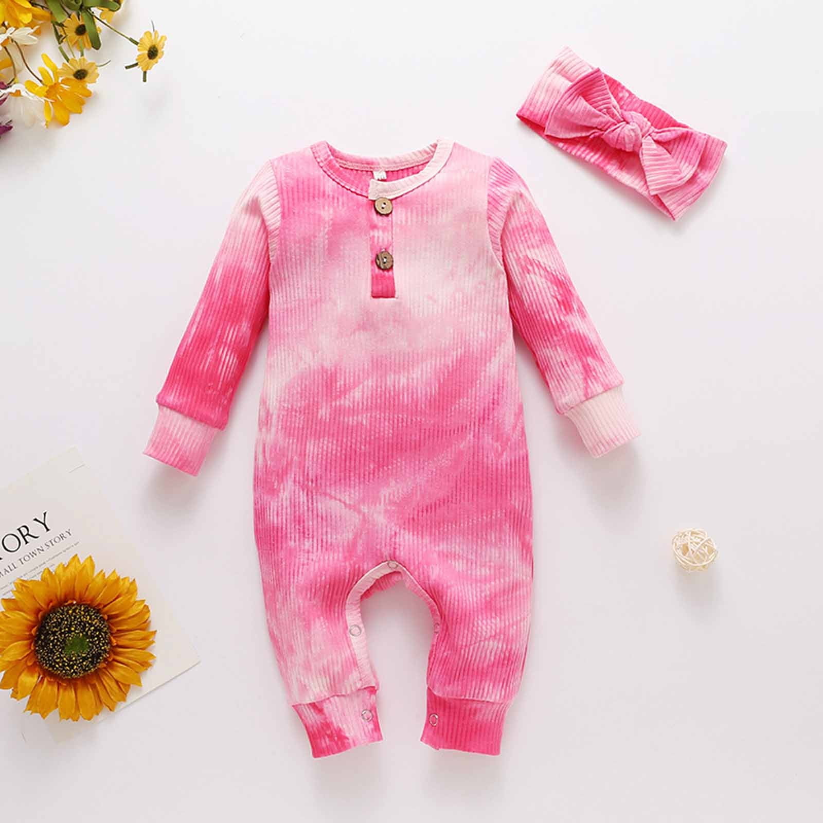 IFNND Newborn Baby Boy Romper Tie Dye Bodysuit One Piece Jumpsuit ...