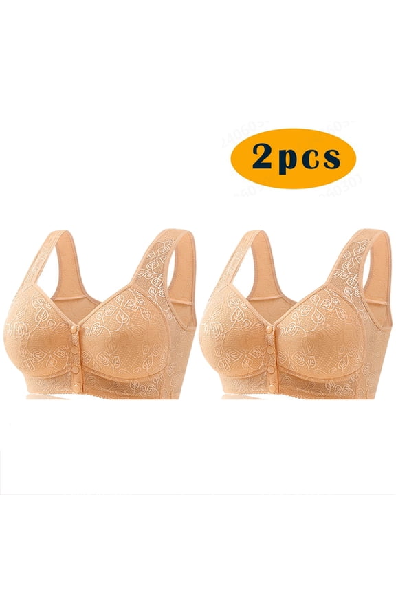 Plus Size Bras for Women Women's Push Up T-Shirt Bra Woman's Fashion Comfortable Breastplate Lace Breathable Bra Underwear No Rims Comfortable and Convenient, No Underwire