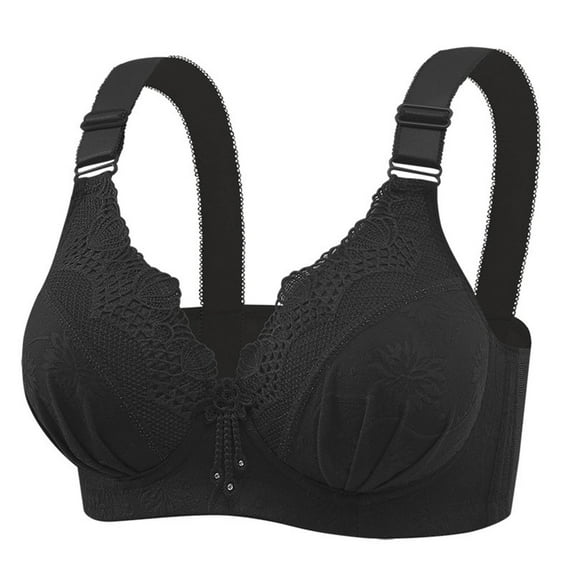 IFNND Womens Plus Size Bra Woman's Printing Lace Ventilate Sling Large Sized Bra Without Steel Rim Comfortable Wireless Padded Bras