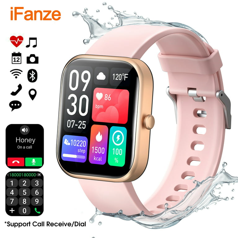 Smart Watch, Heart Rate Monitor Sleep Tracker Smart Watch for iPhone, Smart Watch for Android Phones Ios Phones, Compatible Samsung, IP68 Waterproof Smart Watch for Women Men Kids, Pink - Walmart.com