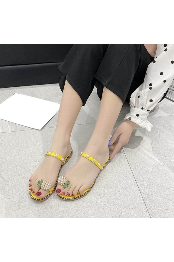 1 Pair Women's Cute Non- Sandals Comfortable Shoes for Outdoor Fun and Sun