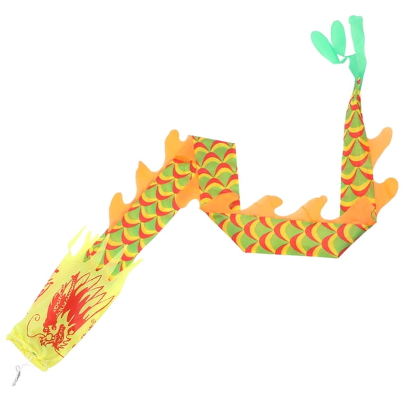ifundom Colorful Dragon Ribbon Dance Prop Set - Multi-Fabric Accessory for Cultural Festivals, , and Fun Activities