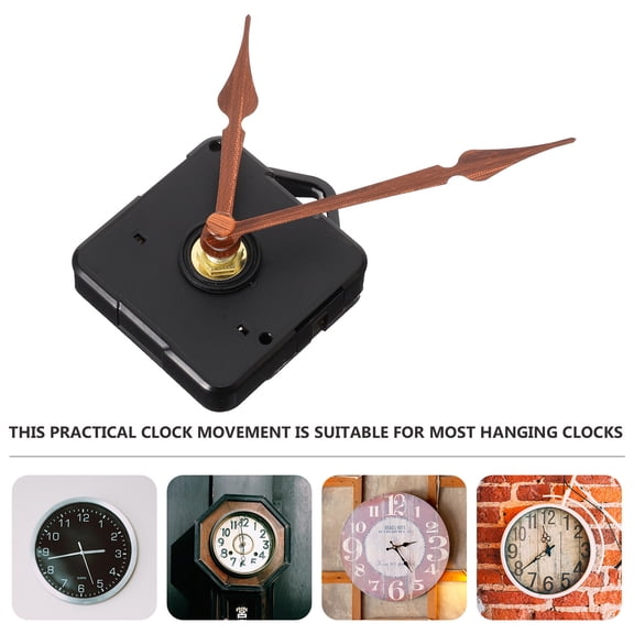 ifundom High Torque Wall Clock Movement Set, Black Plastic Clock Mechanism Parts for Clock Making and Repair