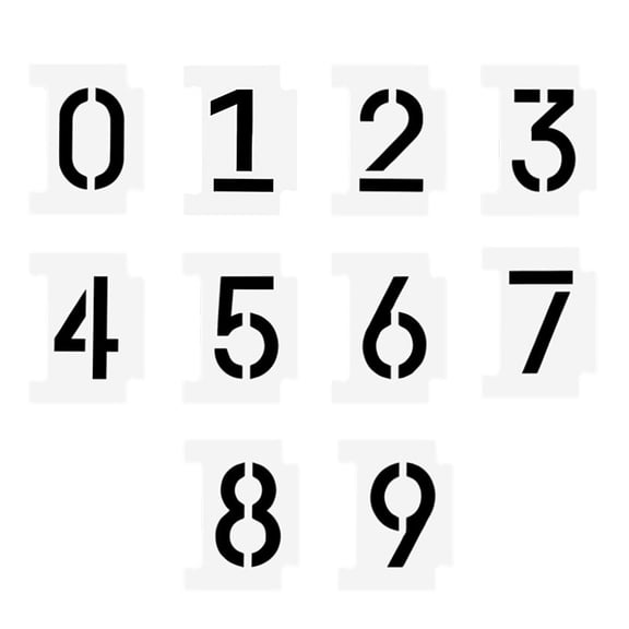 ifundom 1Set Washable White Drawing Templates Number Stencils for Painting on Canvas