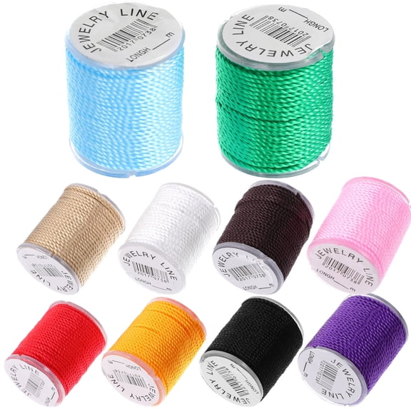 ifundom 1mm Nylon Beading Cord for Jewelry Making, Assorted Colors, Thread for Crafting, Projects and Beadwork