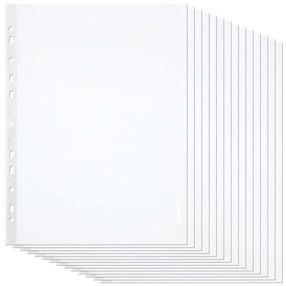 ifundom 100Pcs Loose Leaf File Pockets Convenient Document Folders Wear-Resistant File Protectors