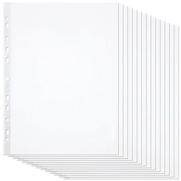 ifundom 100Pcs Loose Leaf File Pockets Convenient Document Folders Wear-Resistant File Protectors