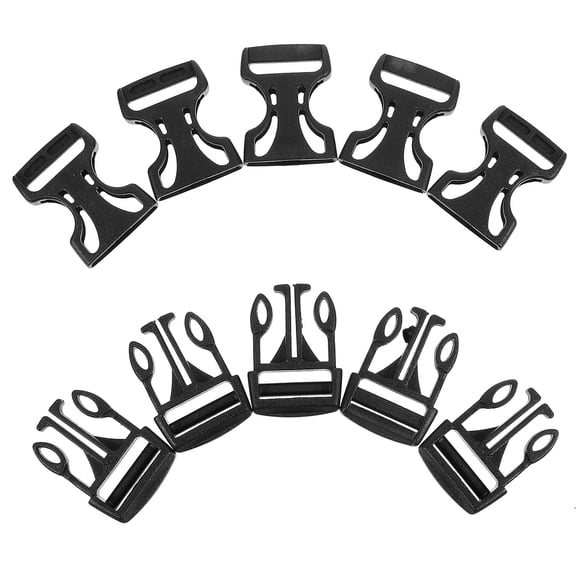 ifundom 100pcs Black ABS Quick Release Buckles for Backpack Straps, Luggage, Outdoor Gear, Repair & Replacement Accessories