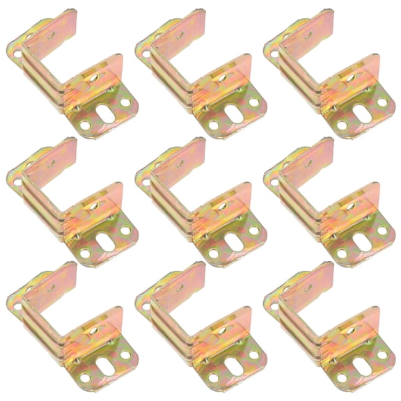 ifundom 10-Pack Zinc Iron Bed Frame Corner Connectors for Homeowners - Support Hardware for Bed Assembly