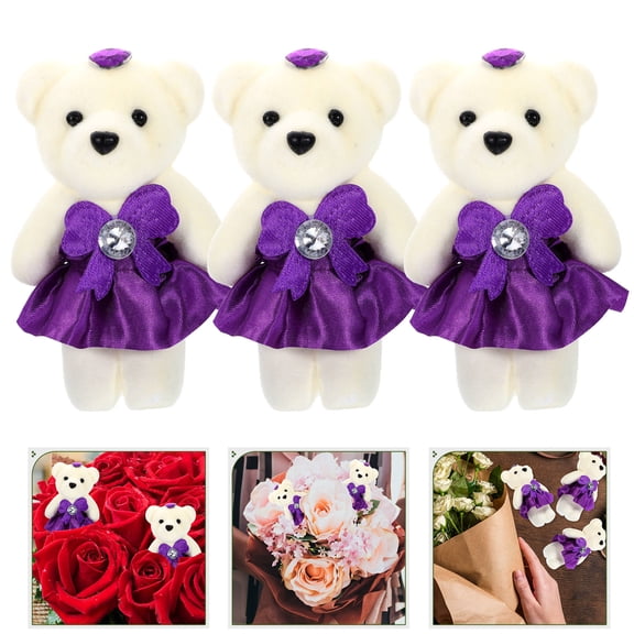 ifundom 10-Pack Plush Bear Dolls Soft Stuffed Animals Cute Design Comfortable for Family and Friends