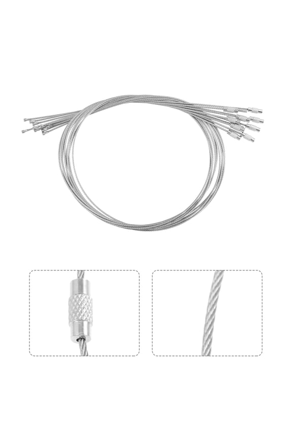 Stainless Steel Wire Keychains Lightweight Key for Hanging Keys and Accessories