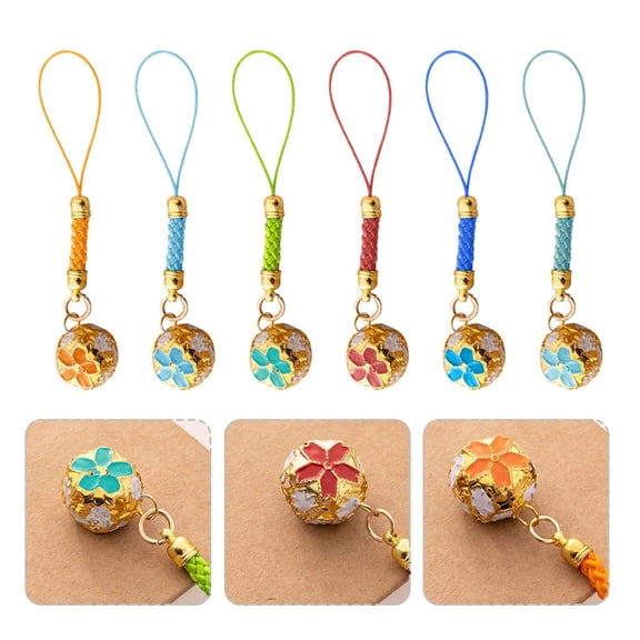 ifundom 10-Pack Assorted Color Phone Pendant Charms for Mobile Phones, Keys, and Accessories Hanging Decorations