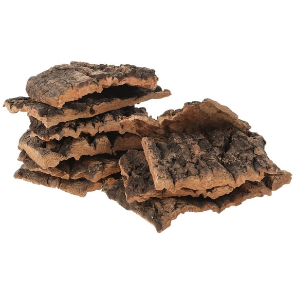 ifundom Reptile Tree Bark Decor Cork Coffee 10Pcs for Lizard Climbing Resting Habitat Accessories