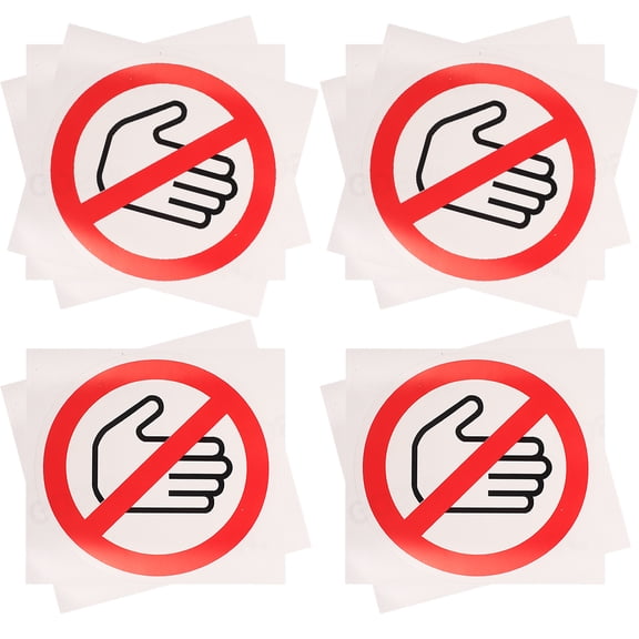 ifundom Multi-Color Safety Warning Sign Decals No Touch Stickers for Warning