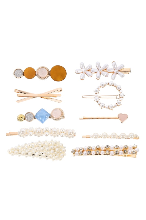 10Pcs Snap Hair Barrettes for Women, Elegant Hair Styling Accessories, Assorted Colors for Everyday Use