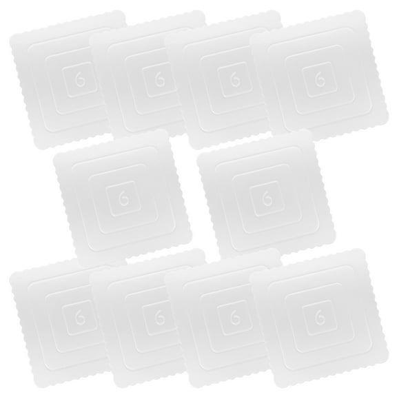WHAMVOX Cake Transfer Plate White Grease-Resistant Paper 10Pcs 7.7x7.7x0.08In