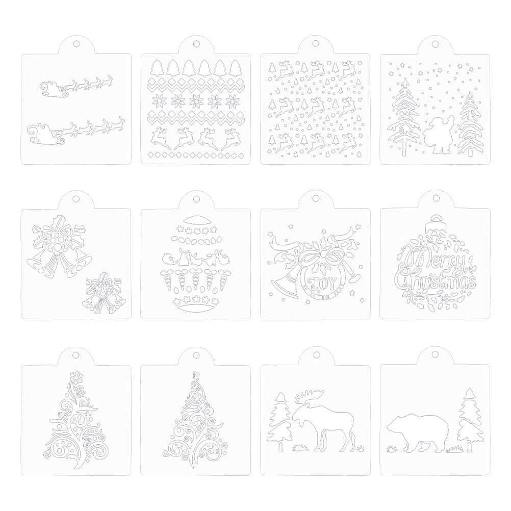 ifundom 12 pcs Christmas Cake Stencils Elk Santa Claus Printing Spray Stencils Bake Mold DIY Template - Walmart.com ifundom 12 pcs Christmas Cake Stencils Elk Santa Claus Printing Spray Stencils Bake Mold DIY Template - Walmart.com