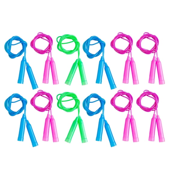 ifundom 12-Pack Outdoor Jump Ropes for Kids, Assorted Colors, Improve Balance and Coordination, and Lightweight