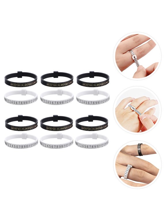 Plastic Ring Gauge 12Pcs, Premium Black Material for Safe and Accurate Sizing