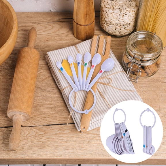 ifundom 13Pcs Stackable Measuring Cups and Spoons Set Assorted Colors Convenient Storage