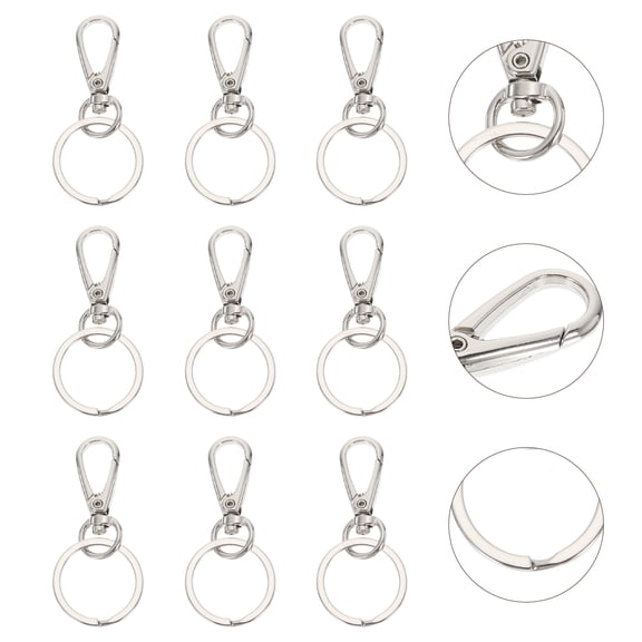 ifundom 15-Pack Zinc Alloy Keychain Buckles Key Clips Non-Rusting Key Holders for Everyday Use