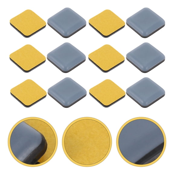 ifundom 16-Pack Grey Furniture Leg Floor Protectors with Self-Adhesive Pads for Home, Chair, Table, Sofa