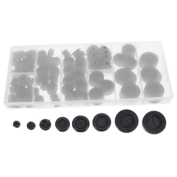 Ifundom Rubber Grommet Kit for Wiring, Black UV Resistant Rubber Grommets, 170 Pieces Sealing and