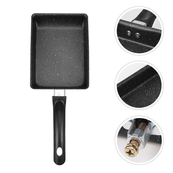 ifundom Non-Stick Square Frying Pack - Iron Skillet for Home Cooking and Easy Food Release