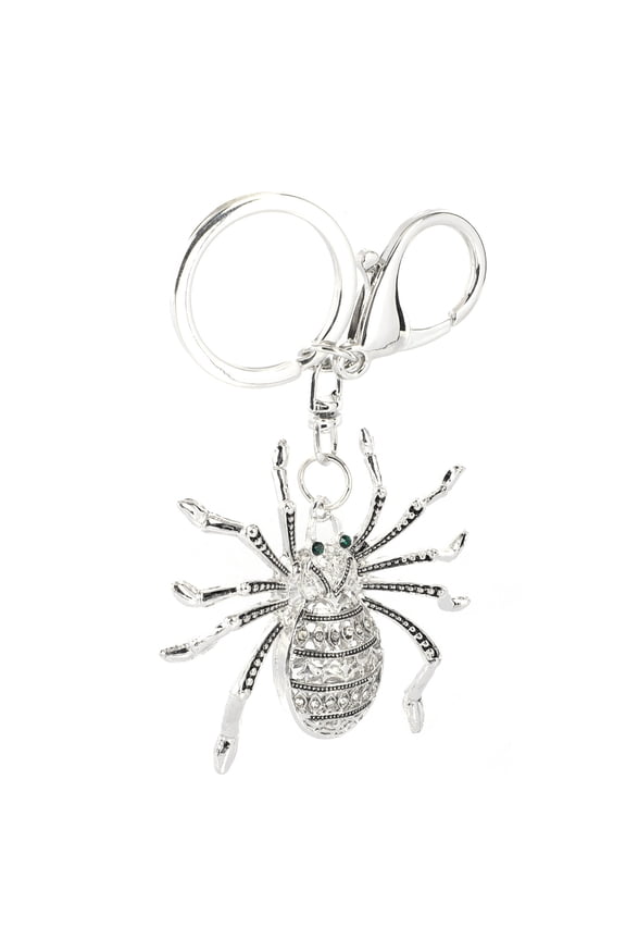 1Pc Stylish Spider Key Accessory with Rhinestone for Car Hanging Decoration