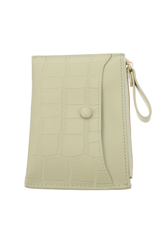 Green PU Wallet with Multiple Compartments for Cards, Cash, and - , Stylish, and Compact