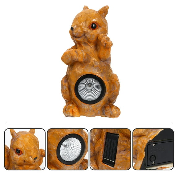 ifundom Solar LED Lamp 1 Pack Squirrel Shape Outdoor Decorative Light for Garden Patio Yard