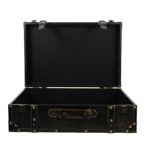 ifundom 1-Pack Light Brown Wood Trunk Storage Chest Organizer for Living Room, Bedroom, Home Storage Solution