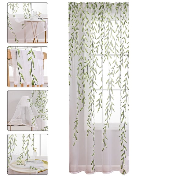 ifundom Decorative Window Screen Curtain Panel with Sheer Fabric for Dining Room Style