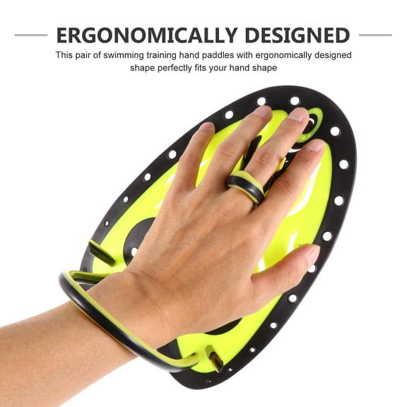 ifundom 1 Pair Adjustable Silicone Hand Paddles for Swimming Training and Diving Practice Equipment